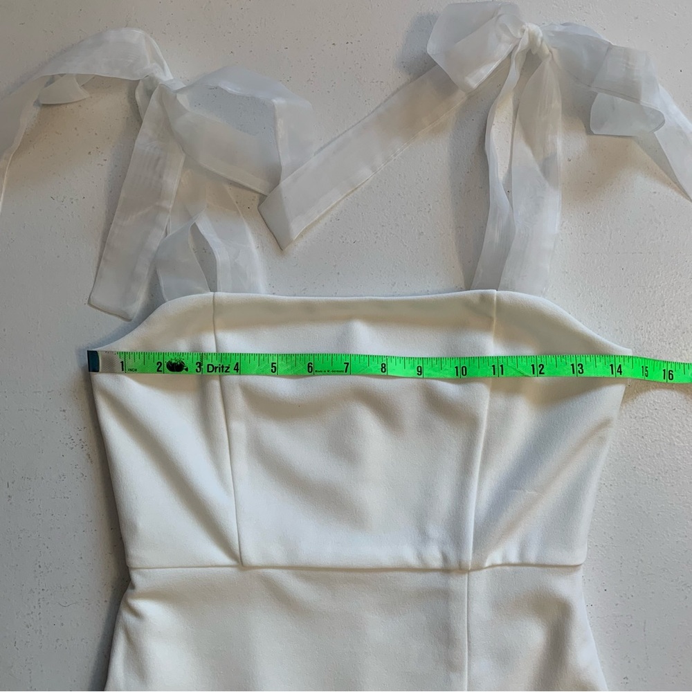 Lulus XS Romantic Celebration White Tie-Strap Bodycon Midi Dress NWT Party - Picture 14 of 17